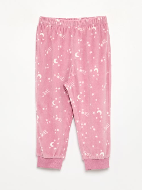 Lot de 2 pyjamas 2 pièces en polaire imprimé - Kiabi Lot de 2 pyjamas 2 pièces en polaire imprimé - Kiabi