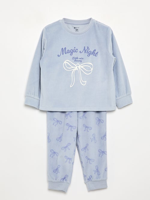 Lot de 2 pyjamas 2 pièces en polaire imprimé - Kiabi Lot de 2 pyjamas 2 pièces en polaire imprimé - Kiabi