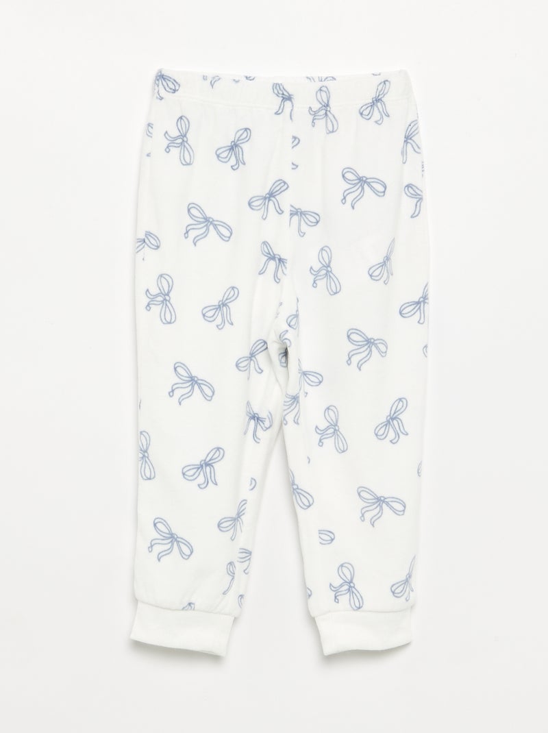 Lot de 2 pyjamas 2 pièces en polaire imprimé Violet - Kiabi
