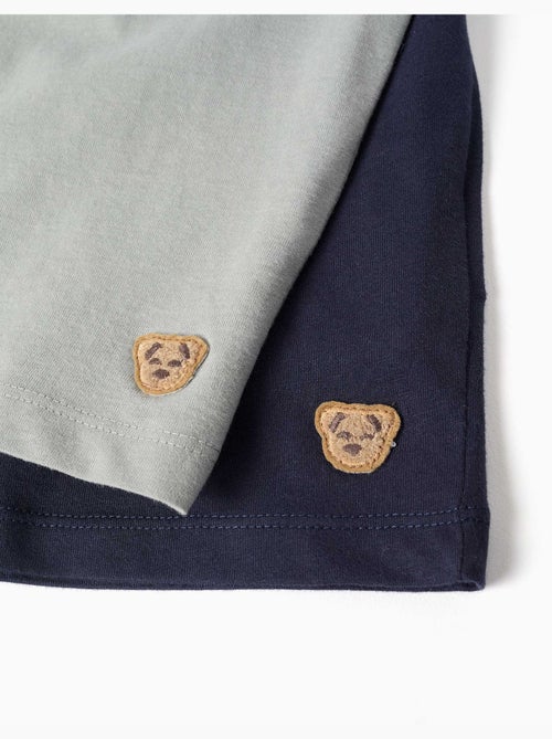 Lot de 2 pyjamas à manches courtes en coton avec imprimés voitures - Kiabi Lot de 2 pyjamas à manches courtes en coton avec imprimés voitures - Kiabi