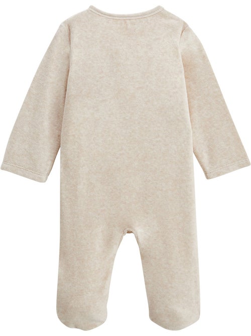 Lot de 2 pyjamas b?b? en velours Noisette - Kiabi