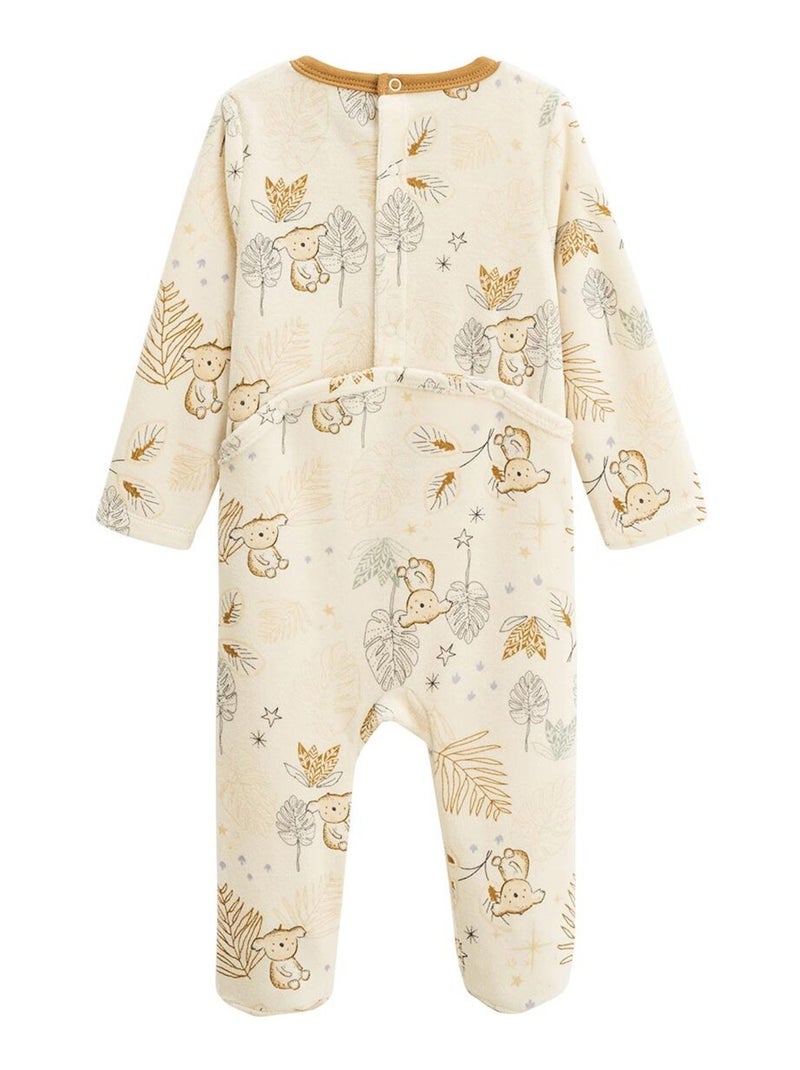 Lot de 2 pyjamas bébé en velours Constellation Camel - Kiabi