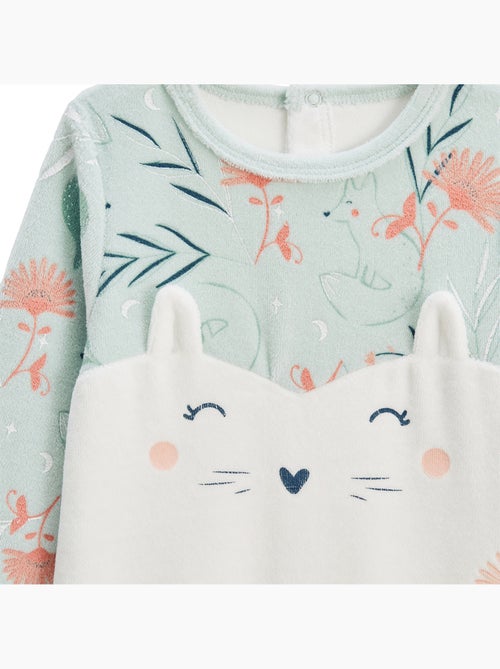 Lot de 2 pyjamas bébé en velours Dina - Kiabi