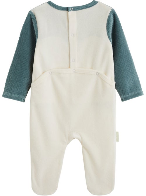 Lot de 2 pyjamas bébé en velours ginkgo - Kiabi
