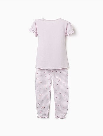 Lot de 2 pyjamas courts en coton avec imprimés floraux