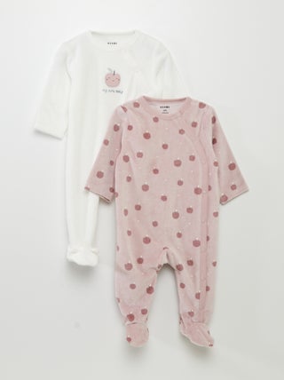 Lot de 2 pyjamas dors-bien en velours