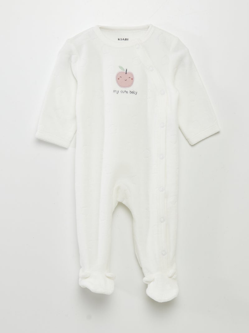 Lot de 2 pyjamas dors-bien en velours Mauve - Kiabi