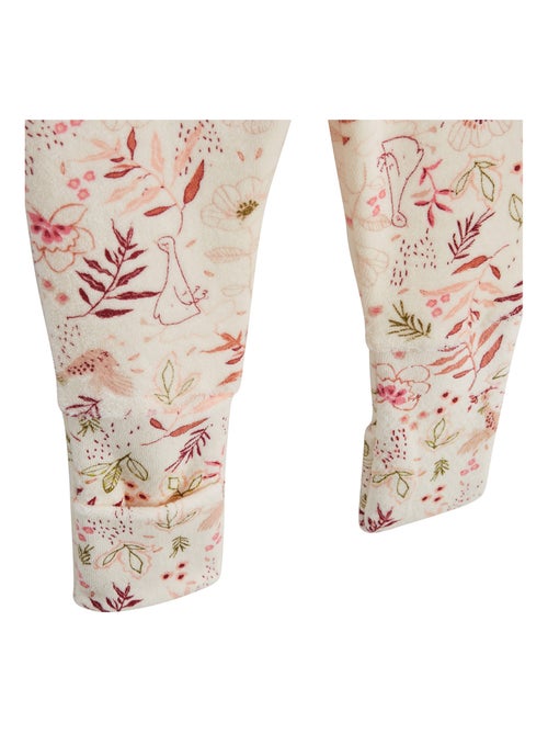 Lot de 2 pyjamas enfant 2 pièces en velours avec pieds retroussables Manouk - Kiabi Lot de 2 pyjamas enfant 2 pièces en velours avec pieds retroussables Manouk - Kiabi