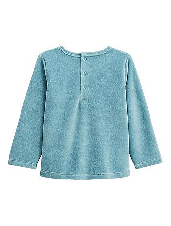 Lot de 2 pyjamas enfant 2 pièces en velours avec pieds retroussables oscar