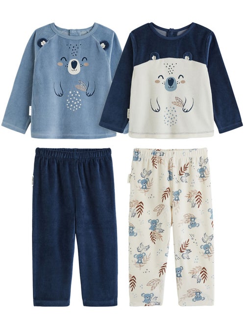 Lot de 2 pyjamas enfant 2 pièces en velours mathéo - Kiabi Lot de 2 pyjamas enfant 2 pièces en velours mathéo - Kiabi