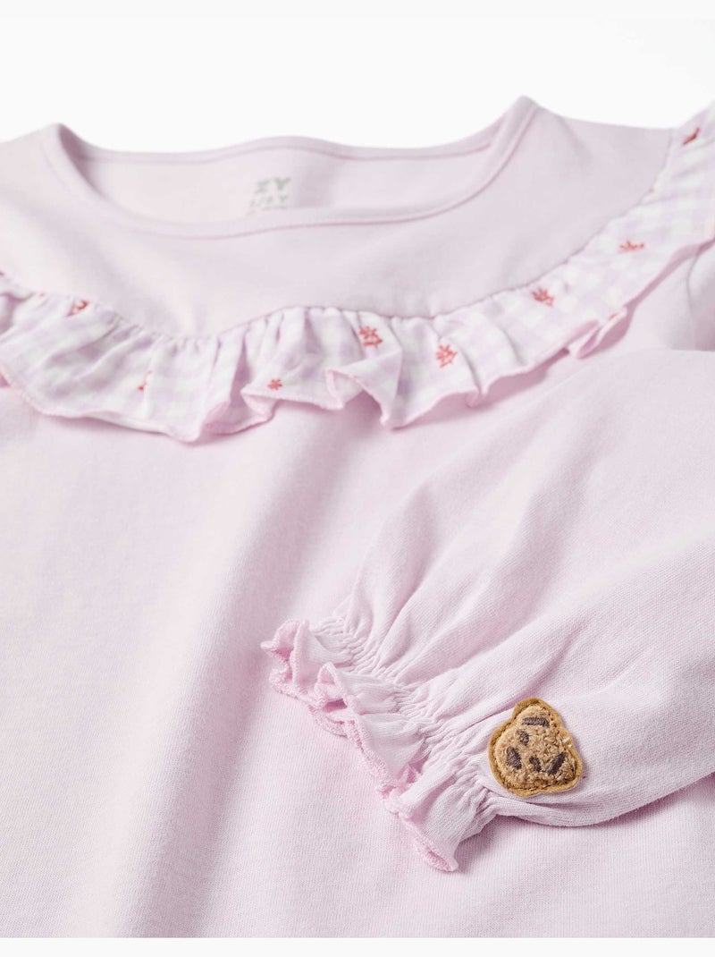 Lot de 2 pyjamas longs en coton avec imprimés floraux Blanc Rose - Kiabi