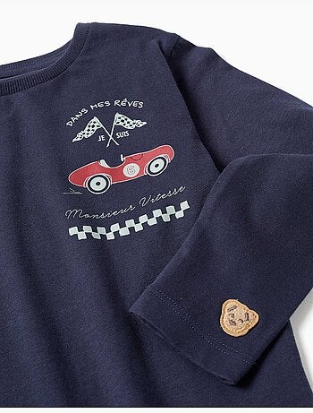Lot de 2 pyjamas longs en coton avec imprimés voitures