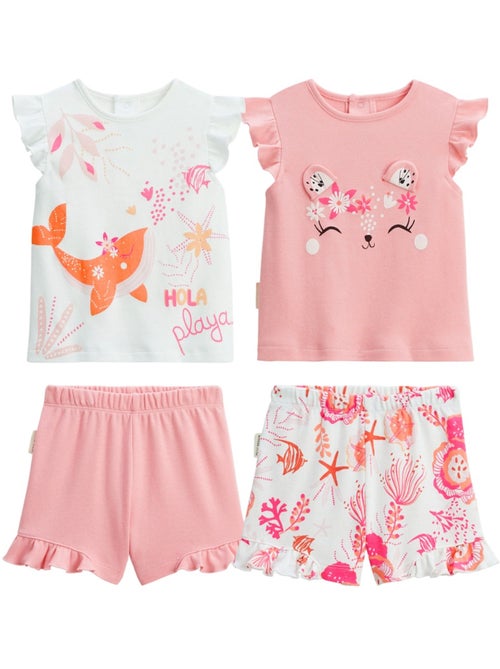 Lot de 2 pyjamas short enfant 2 pièces Bahamas - Kiabi Lot de 2 pyjamas short enfant 2 pièces Bahamas - Kiabi