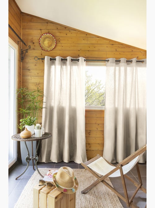 Lot de 2 rideaux 100% coton prélavé – kala - Kiabi Lot de 2 rideaux 100% coton prélavé – kala - Kiabi
