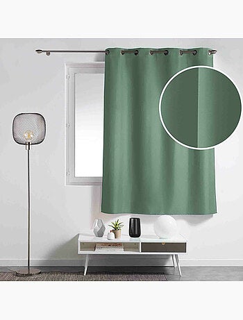 Lot de 2 rideaux à œillets petite hauteur – polyester uni epure