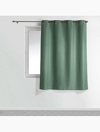 Lot de 2 rideaux à œillets petite hauteur – polyester uni epure