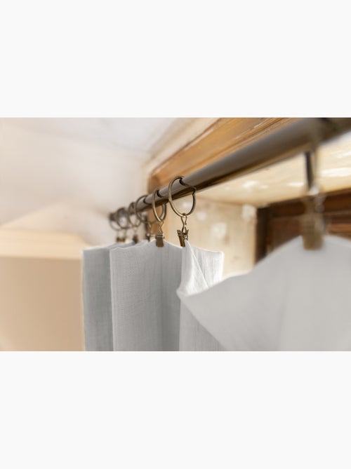 Lot de 2 rideaux gaze de coton - Kiabi Lot de 2 rideaux gaze de coton - Kiabi