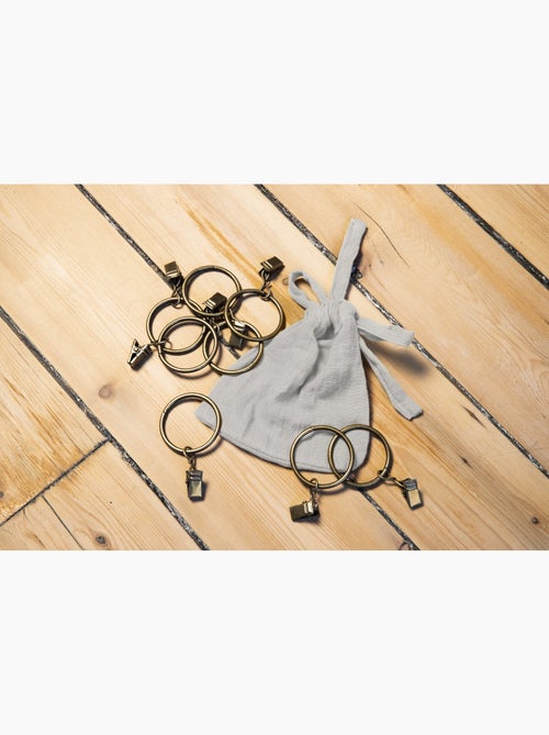 Lot de 2 rideaux gaze de coton - Kiabi Lot de 2 rideaux gaze de coton - Kiabi