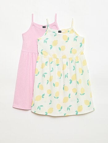 Lot de 2 robes en maille crêpée