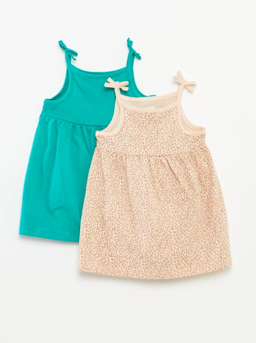 Lot de 2 robes légères à fines bretelles - 2 pièces - Kiabi