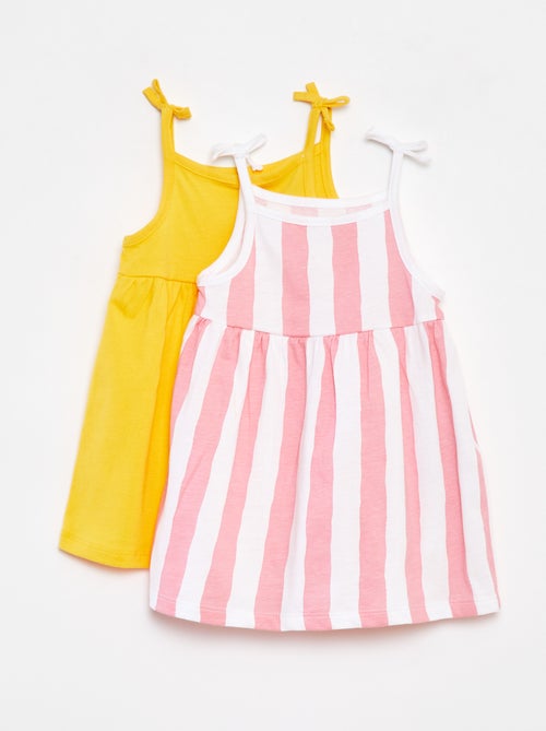 Lot de 2 robes légères à fines bretelles - 2 pièces - Kiabi