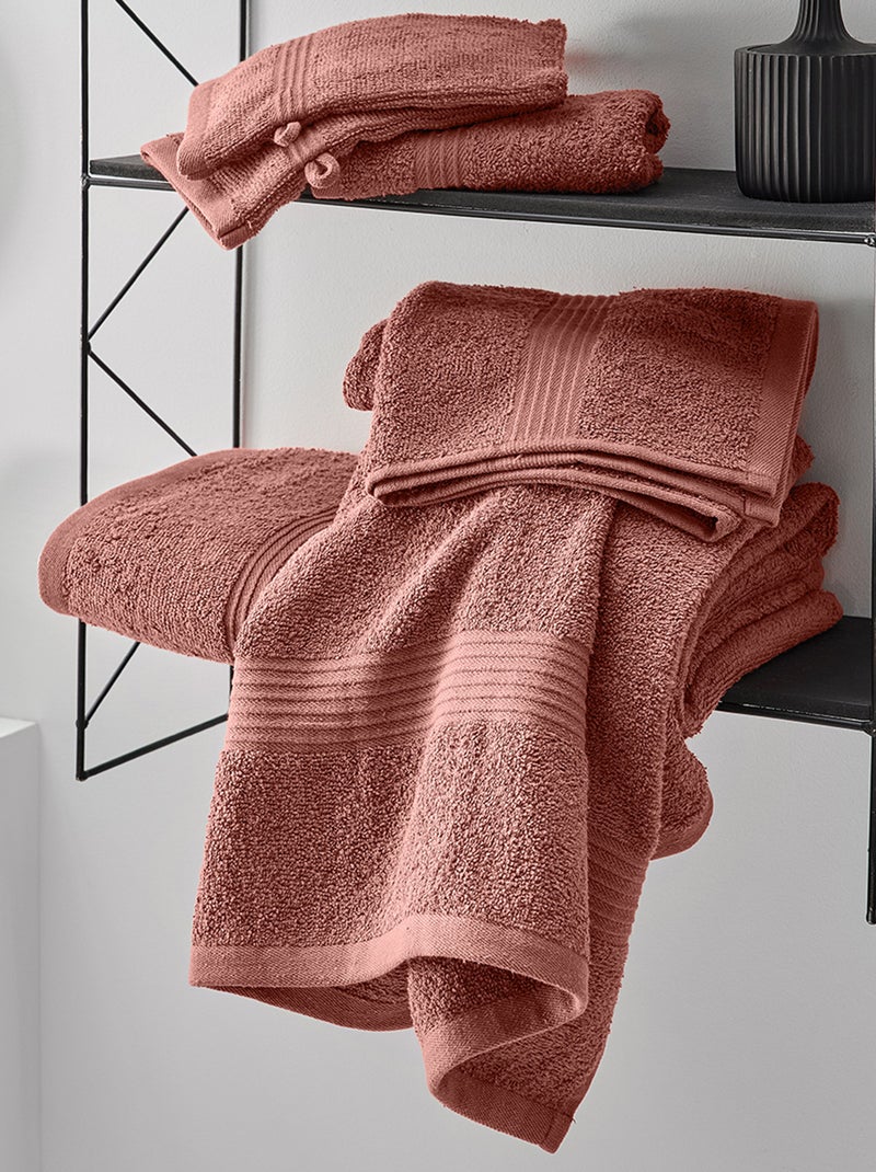 Lot de 2 serviettes 30 x 50 cm Terracotta - Kiabi