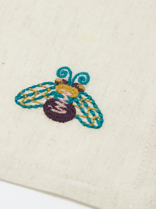 Lot de 2 serviettes brodées (40x40 cm) - Kiabi Home - Kiabi