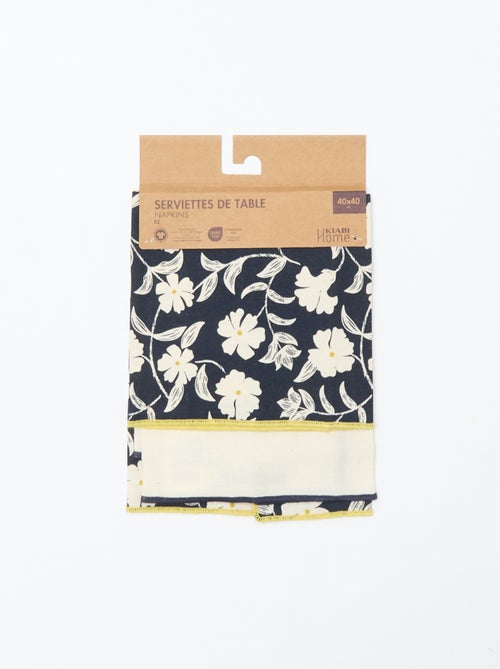 Lot de 2 serviettes de table 40 x 40 cm - Kiabi Home - Kiabi