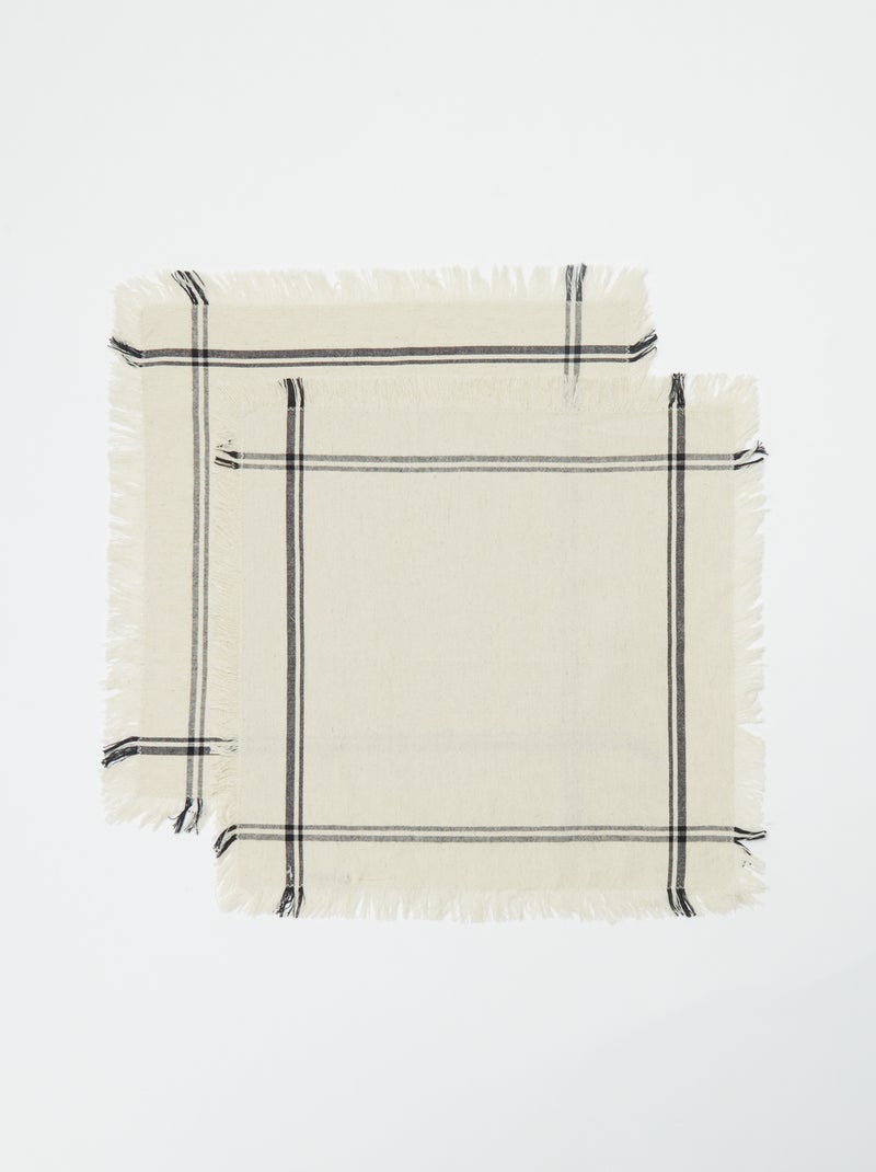 Lot de 2 serviettes de table 40x40 cm - Kiabi Home BEIGE - Kiabi