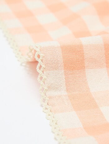 Lot de 2 serviettes de table à carreaux