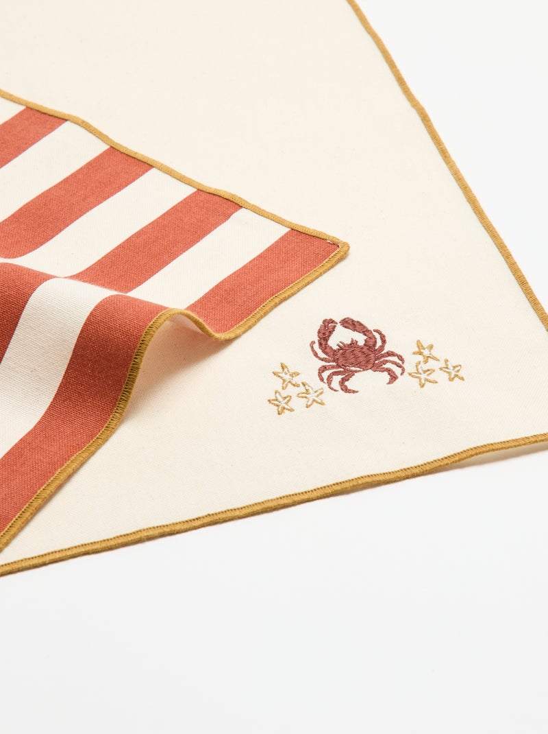 Lot de 2 serviettes de table Beige - Kiabi