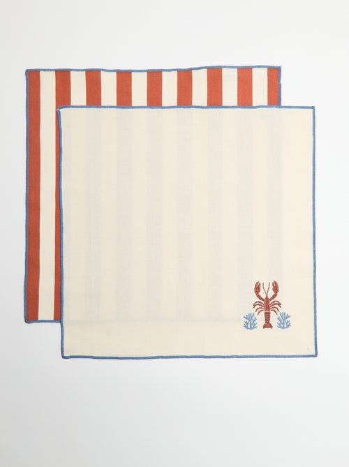 Lot de 2 serviettes de table - Kiabi