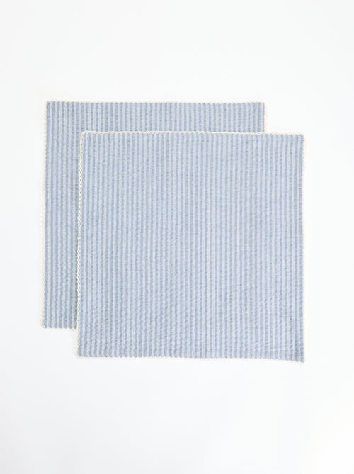 Lot de 2 serviettes de table en seersucker - Kiabi Lot de 2 serviettes de table en seersucker - Kiabi