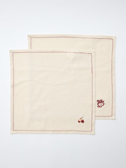 Lot de 2 serviettes en coton - Kiabi
