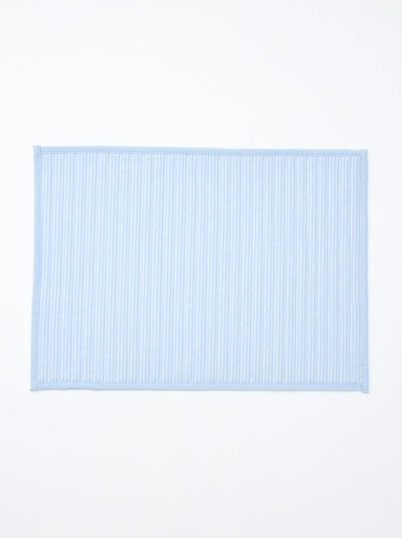 Lot de 2 sets de table à carreaux Bleu - Kiabi