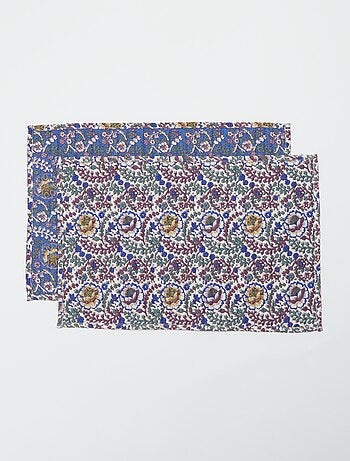 Lot de 2 sets de table fleuris (32x45 cm)
