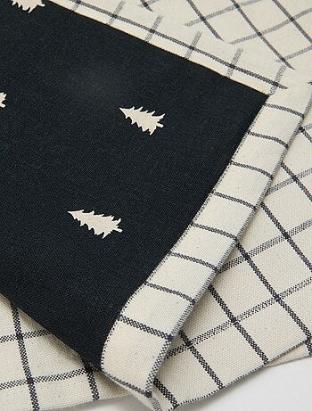 Lot de 2 sets de table imprimé Noël en coton 45x30 cm