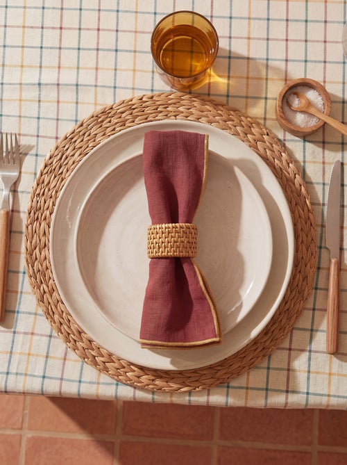 Lot de 2 sets de table/serviettes unis 2 en 1 (32x40 cm) - Kiabi Home - Kiabi