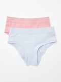 Lot de 2 shorties côtelés Bleu/rose - Kiabi