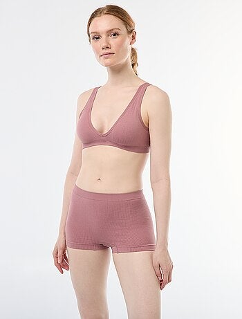 Lot de 2 shorties en maille côtelée