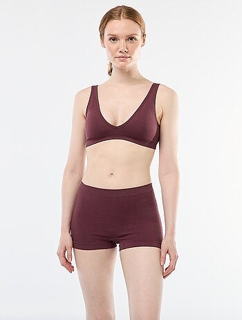 Lot de 2 shorties en maille côtelée