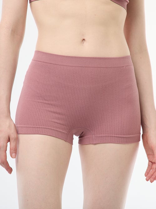 Lot de 2 shorties en maille côtelée - Kiabi