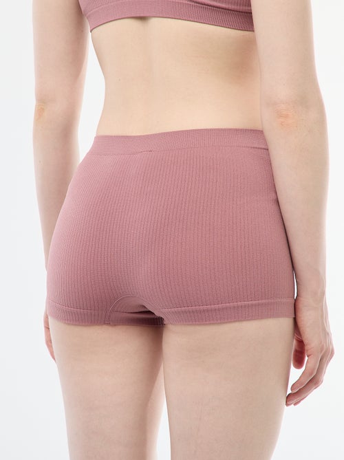 Lot de 2 shorties en maille côtelée - Kiabi
