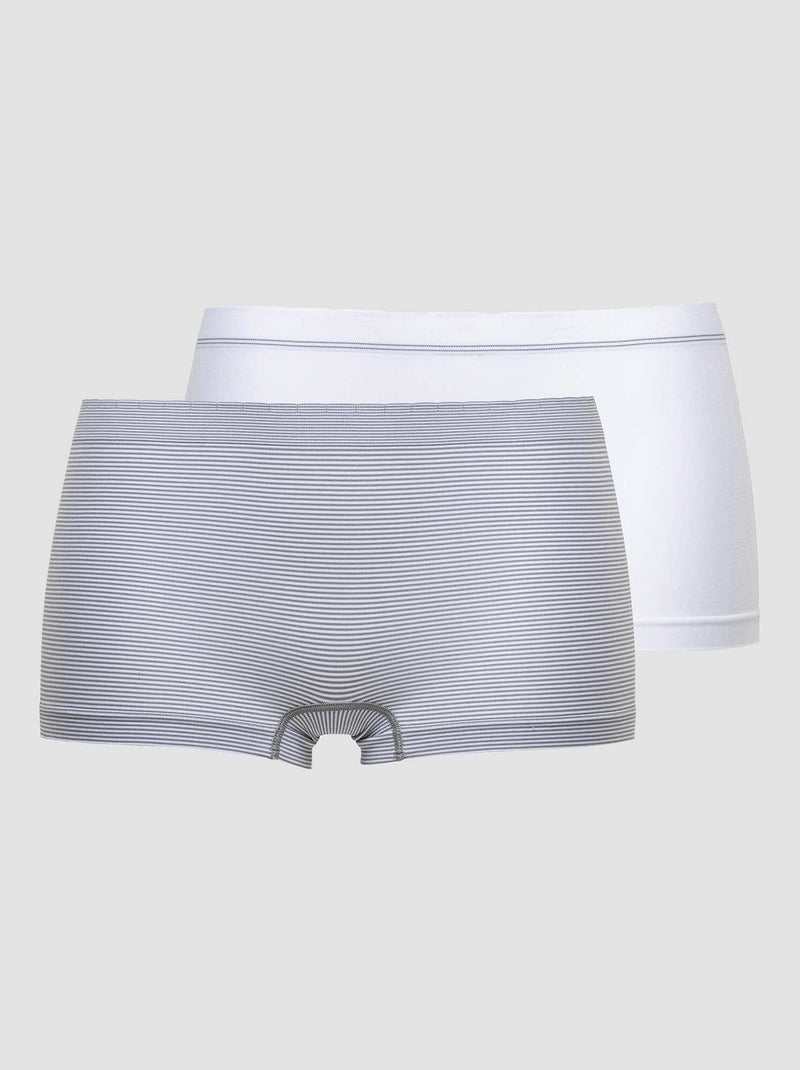 Lot de 2 shorties sans coutures 'Billet Doux' Gris - Kiabi