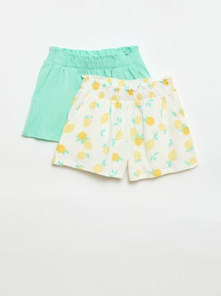 Lot de 2 shorts à la taille élastiquée