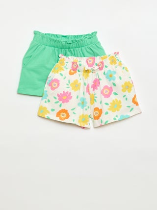 Lot de 2 shorts à la taille élastiquée