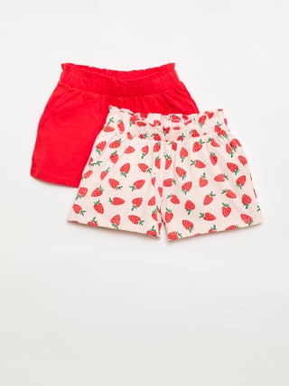 Lot de 2 shorts à la taille élastiquée