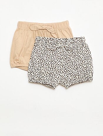 Lot de 2 shorts avec nœuds fantaisie