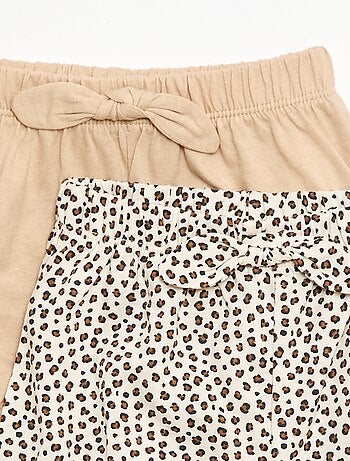 Lot de 2 shorts avec nœuds fantaisie
