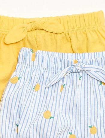 Lot de 2 shorts avec nœuds fantaisie
